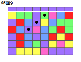 連鎖のタネ1
ネクスト紫
最大なぞり消し8個
同時消し係数1倍
盤面9
特殊なぞり