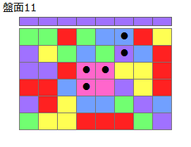 連鎖のタネ2
ネクスト紫
最大なぞり消し5個
同時消し係数1倍
盤面11
特殊なぞり