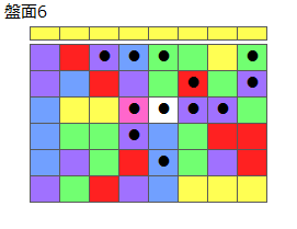 とくべつルール3
ネクスト黄
最大なぞり消し12個
同時消し係数6倍
盤面6
特殊なぞり